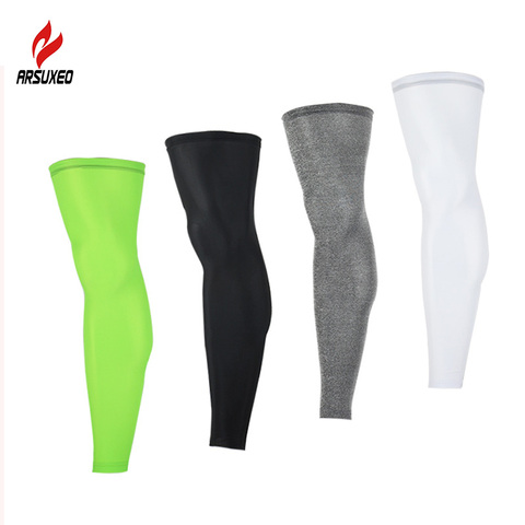 One Pair Anti UV Cycling Legwarmers Compression Bike Sports Leggings Running Hiking Basketball Soccer Leg Sleeves Sports Safety ► Photo 1/6