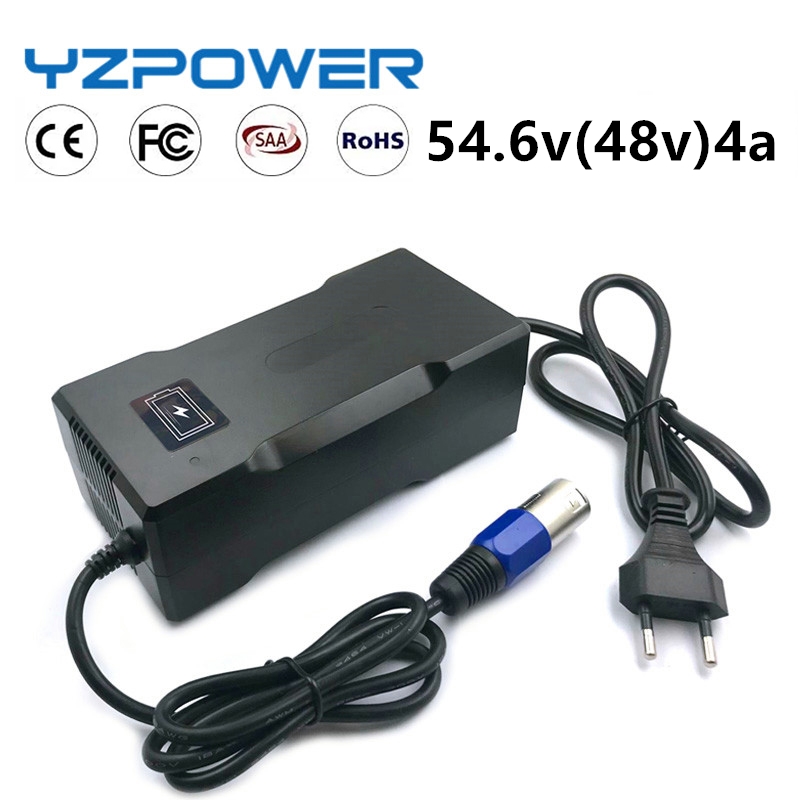 54.6V 2A/4A Charger Adapter 2 Types For 48V Lithium ion Battery