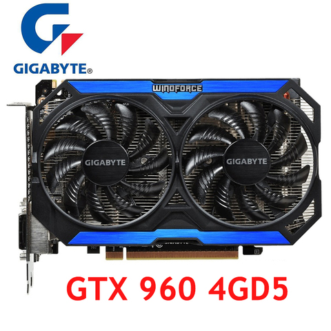 GIGABYTE Original GPU GTX 960 4GD5 Graphics Cards 128Bit GM206 GDDR5 Video Card For NVIDIA Map Geforce GTX960 4GB GV-N960OC-4GD ► Photo 1/6