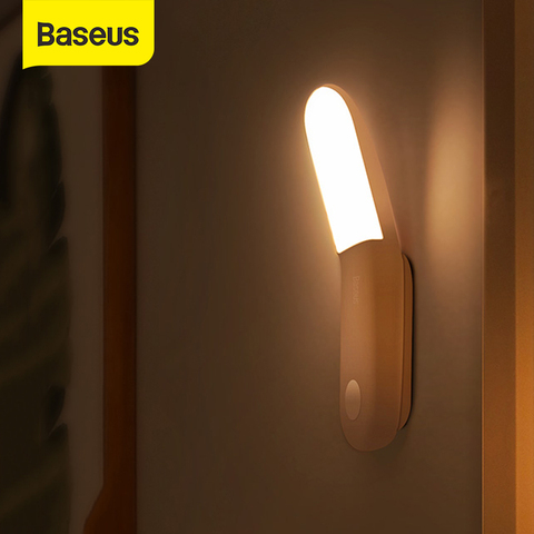 Baseus PIR LED Motion Sensor Light Y-Shape Aisle Light Magnetic Bedside Emergency Night Light Closet Wardrobe Stairs 0.5W USB ► Photo 1/6