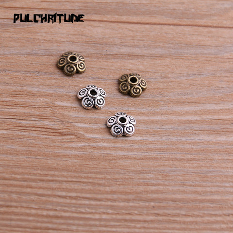  60pcs Two Color 3*8*8mm Receptacle Hollow MINI Flower DIY Spaced Jewelry Accessories Charms For Jewelry Making ► Photo 1/5