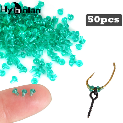 50pcs Hook Stops Beads Carp Fishing Stopper Green Carp Fishing Hair Chod Ronnie Rig Pop UP Boilie Stop Accessories Tackle tool ► Photo 1/6