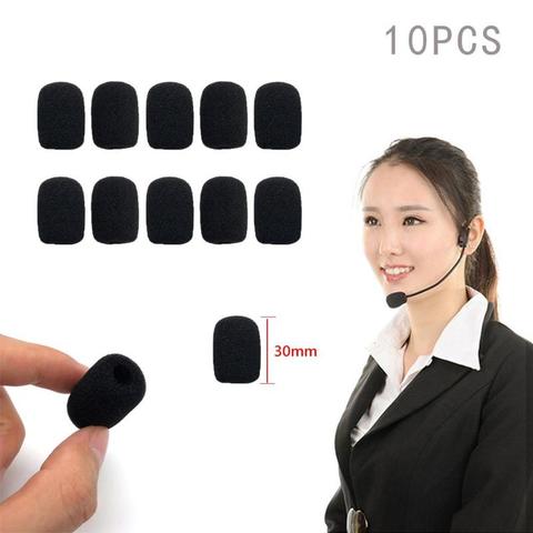 10pcs 30mm Soft Elastic Sponge Microphone Head Cover Foam Sponge Windscreen Mic Covers for Headset Sleeve Mic ► Photo 1/6