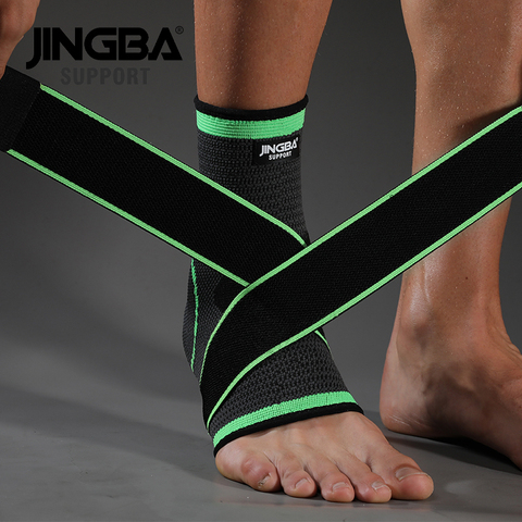 JINGBA SUPPORT 1PCS Nylon Bandage Football Ankle support protector+Basketball knee pad Elbow support+Wristband boxing hand wraps ► Photo 1/6