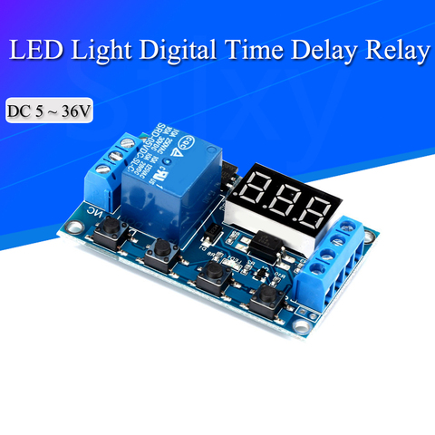 DC 5V 12V 24V LED Light Digital Time Delay Relay Trigger Cycle Timer Delay Switch Circuit Board Timing Control Module DIY ► Photo 1/5