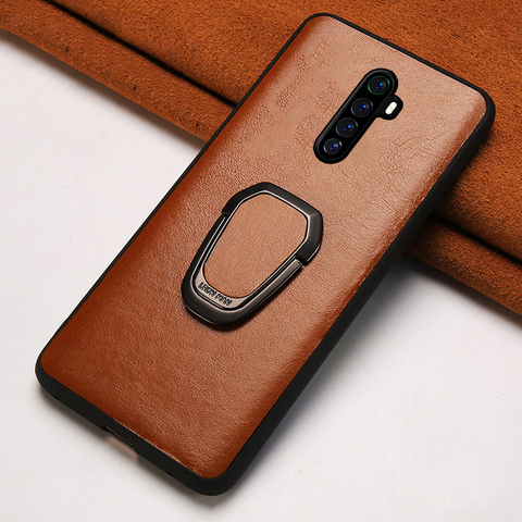 Genuine Leather Magnetic Phone Case for Realme X2 Pro X XT C3 X50 X7 5 7 6 Pro Cover For OPPO A5 A9 2022 Reno Ace 4 2 Z Find X2 ► Photo 1/6