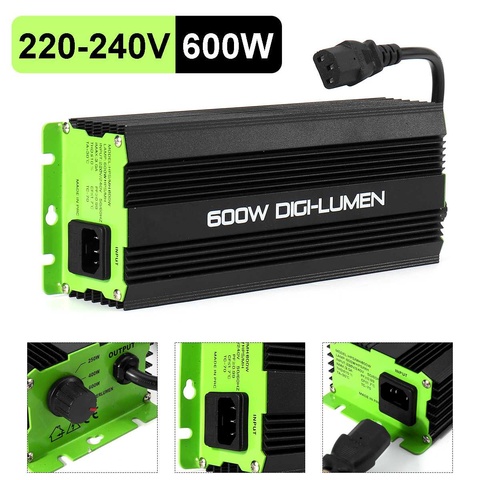 Digital 600W Ballasts for Garden Planter Grow Lights HPS MH Bulbs Electronic Dimmable ► Photo 1/6