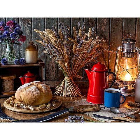 Painting By Numbers Kits For Adults Children 40x50cm Framed lamp of bread Landscape Paint Home Wall Art Craft ► Photo 1/6