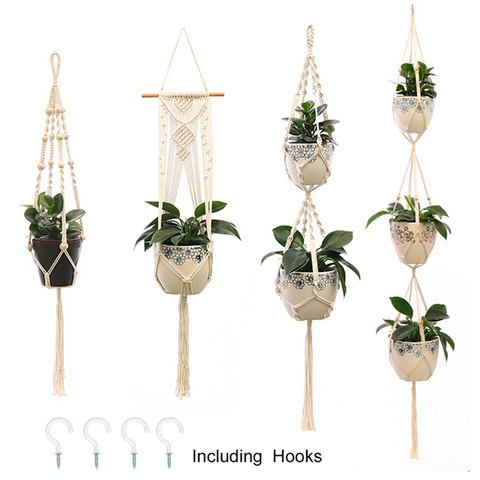 Hot Sales 100%Handmade Macrame Wall Hanging Macrame Plant Hanger Flower/Pot Hanger For Wall Decor Hanging Planter Hanging Basket ► Photo 1/6