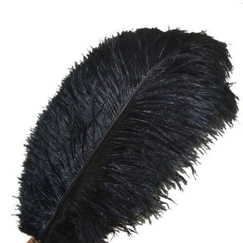 50Pcs  Black Ostrich Feathers for Crafts 15-70cm Feathers Ostrich Plumes Feather for Jewelry Making Wedding Feathers Decoration ► Photo 1/6