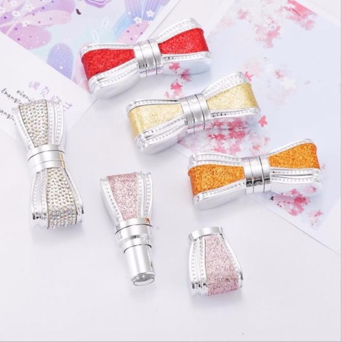 1pc Bow Crystal Empty Lipstick Tube DIY Lip Balm Stick Refillable Bottle Container Makeup Tools Accessories High Quality New ► Photo 1/6