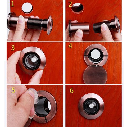 220 Degree Wide Viewing Angle Door Viewer Privacy Cover Security Door Eye Viewer L69A ► Photo 1/5
