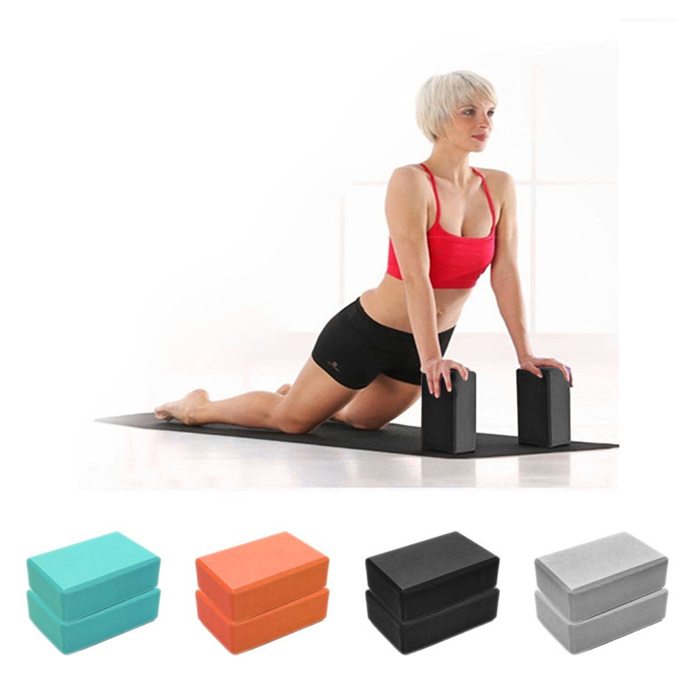 Hard Yoga Block Foam Brick Stretching Aid Gym Pilates For Exercise Fitness 