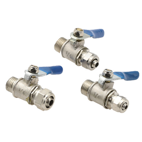 1pcs Pneumatic Copper Ball Valve 1/4