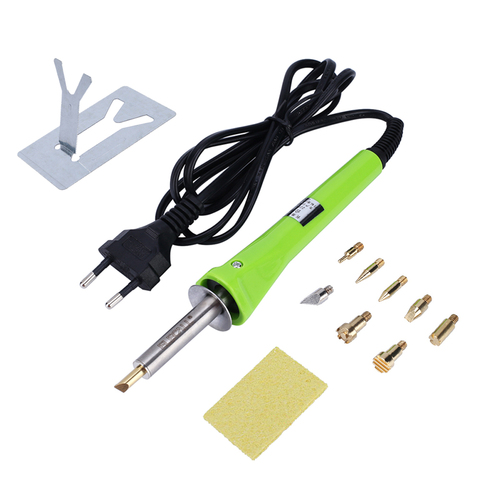 ELECALL ESI-118 Soldering Iron Tool Set Wood Pyrography Soldering Tool EU US plug 220V 30W Wood Burn Wood Pen Set Engraving ► Photo 1/6