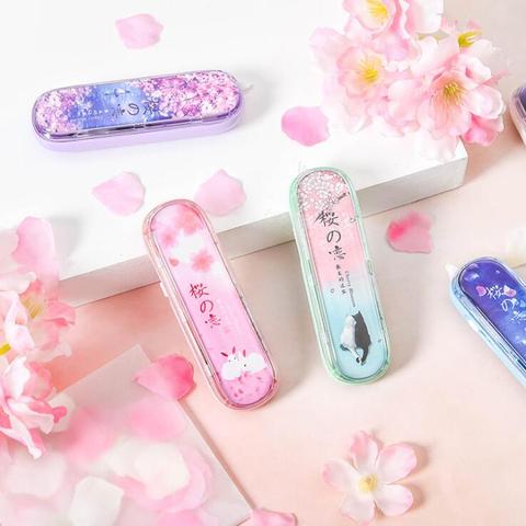 Sharkbang New 1PC 8M Kawaii Cherry Blossoms Sakura White Out Correction Tape Corrector Tools Escolar School Students Stationery ► Photo 1/5