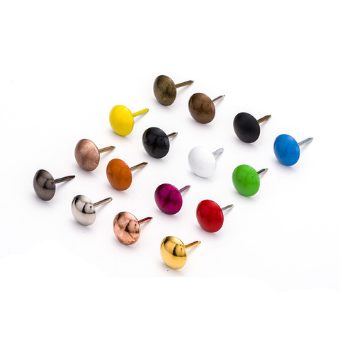 100pcs Colorful Nail Decorative Head Tirm Pin Furniture Upholstery Nails Round Head Tacks Hardware Thumbtack Stud Pushpin ► Photo 1/6