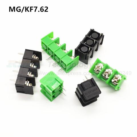 10PCS/lot 7.62 mm KF7.62 - 2P 3P 4P MG 762 - 2 3 4 Pin Can be spliced Screw Terminal Block Connector Black Green 7.62mm Pitch ► Photo 1/6