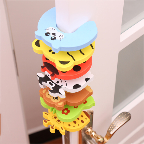 5pcs/Set Door Stopper Doorknob Wall Protection Children Door Stopper Holder Shockproof Door Crash Pad Children Finger Protecter ► Photo 1/6