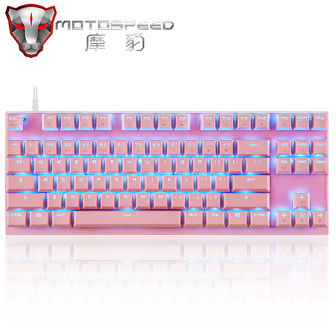 Original Motospeed K82 Gaming Mechanical Keyboard RGB LED Backlight USB Wired 87 Key English/Russian Keyboard For computer gamer ► Photo 1/6