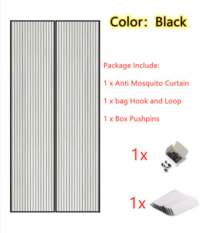 Velcro Magnetic Screen Door Net Anti Insect Mesh Fly Screen Mosquito Protection Net Magnet Curtains for Doors Windows Screen ► Photo 1/6
