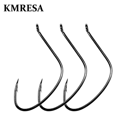 10pcs Offset Fishing Hooks #4 #3 #2 #1 #1/0 #2/0 #3/0 Wacky Rig Drop Shot Hook Crank Worm Fishhook Bass Fishing Tackle ► Photo 1/6