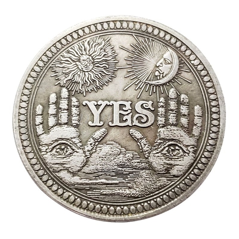 1PC Bronze Yes No Commemorative Coin Souvenir Challenge Collectible Coins Collection Art Craft Gifts Drop Shipping ► Photo 1/6