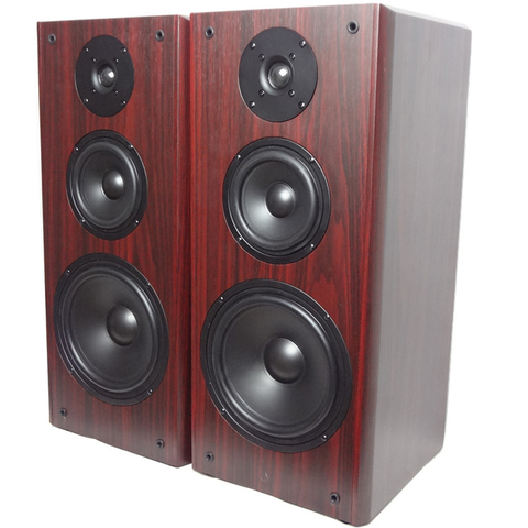 KYYSLB 8ohm 80W 218 8 Inch High Medium and Low Three-way Frequency Bookshelf Hifi Speaker Wooden Passive Floor Front Speaker ► Photo 1/6