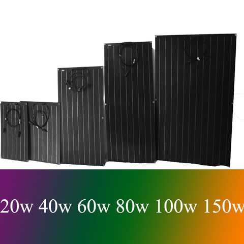 100w 150w 200w 300w 120w 18v Anti Corrosion Flexible Solar Panel ETFE Film Coating System Power Kit ► Photo 1/6