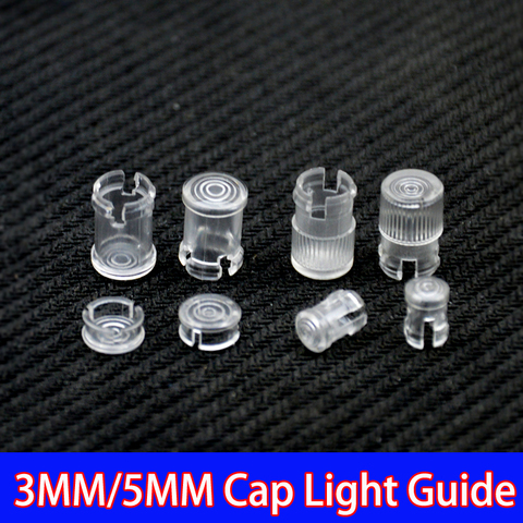 10PCS 3MM/5MM Cap light guide PC transparent 3mm hole Plastic Rigid LED light pipe light guide column ► Photo 1/6