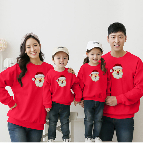 Family Matching Ugly Christmas Reindeer Sweater Pullover Winter Warm Hoodies for Couple Kids Sweatshirt New Year Xmas Gift ► Photo 1/6