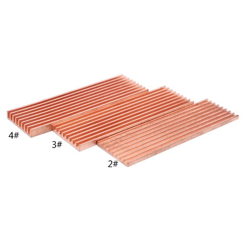 Pure Copper Heatsink Cooler Heat Sink Thermal Conductive Adhesive for M.2 2280 PCI-E NVME SSD 2/3/4mm ► Photo 1/6