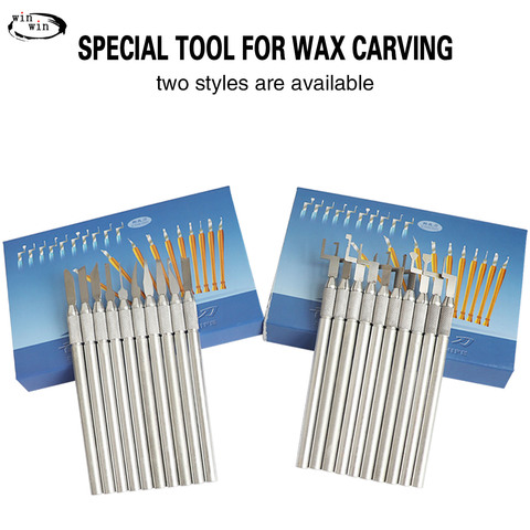 berkem 10pcs Professional  Carving Chisel Knife Hand Tool Set Dental Lab Stainless Steel Wax Carving Tool ► Photo 1/6