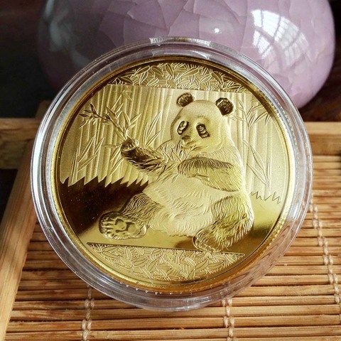 Coins Big Panda Baobao China Commemorative Collection Art Gift Black and white Bear cute Gold Sliver Colour ► Photo 1/5