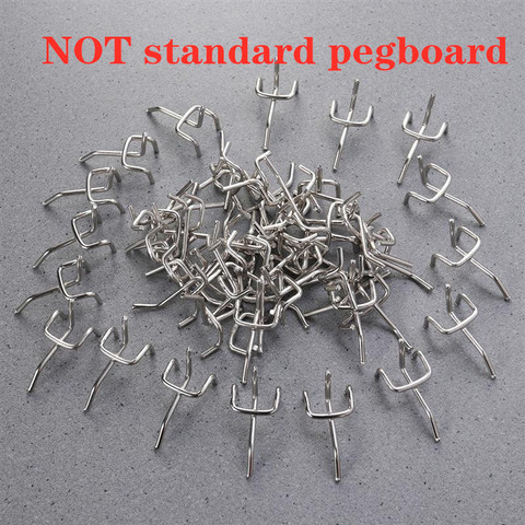 30/50 pieces carbon steel pegs plate board hooks garage work shop Storage steel organization hanging tool storage hooks ► Photo 1/6