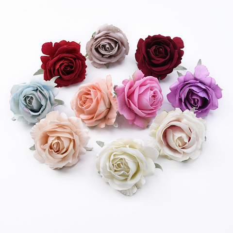 100pcs Wedding decorative flowers wreaths silk roses head Artificial flowers wholesale bridal accessories clearance home decor ► Photo 1/6