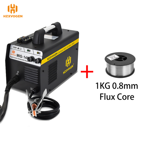 220V HZXVOGEN MIG145 Welding Machine MIG Welder With 1KG 0.8mm Flux Core 0.4-4mm For Gasless Iron Soldering ► Photo 1/6