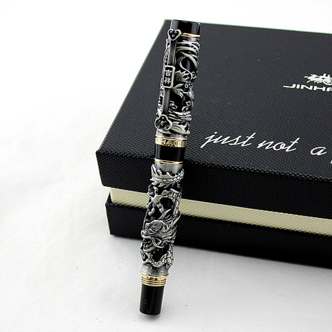 Jinhao Luxury Roller Ball Pens Dragon Phoenix Pattern Ballpoint Pen with gift Box for Gift Free Shipping Multiple color options ► Photo 1/1