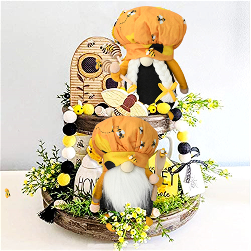 Details about   Bumble Bee Chef Gnome Scandinavian Tomte Nisse Swedish Honey Bee Elf Home Decor 