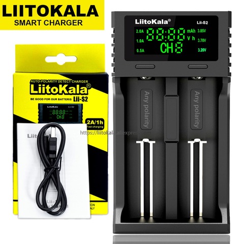 Liitokala Lii-PD4 Lii-S2 Lii-S4 Lii-500S 18650 Lithium battery charger 3.7V 21700 26650 25500 20700 14500 16340 AA AAA ► Photo 1/6