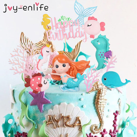 Mermaid Cupcake Topper Under the Sea Party Decorations 