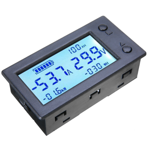 New Digital Hall Coulombmeter DC 300V 50A Voltmeter Ammeter Battery Power Meter Measurement Analysis Instruments ► Photo 1/6