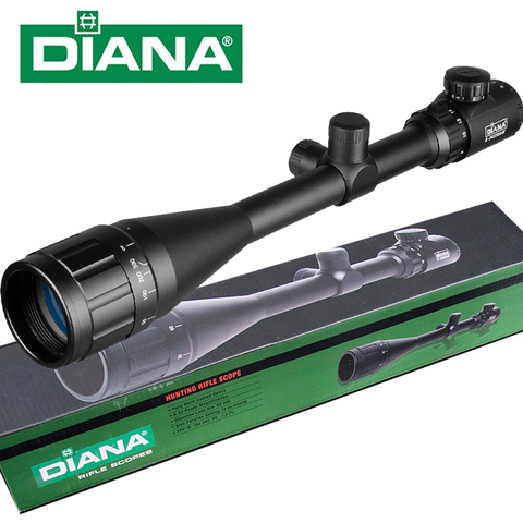DIANA 4-16x44 Tactical Riflescope Optic Sight Green Red Illuminated Hunting  Scopes Rifle Scope for Sniper Airsoft Air Gun