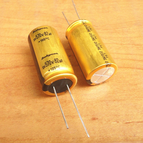 2pcs/10pcs SV570V 82uF 570V Rubycon SV 18x36mm 570V82uF Top Grade HiFi Gold filter Aluminum Electrolytic capacitor ► Photo 1/4