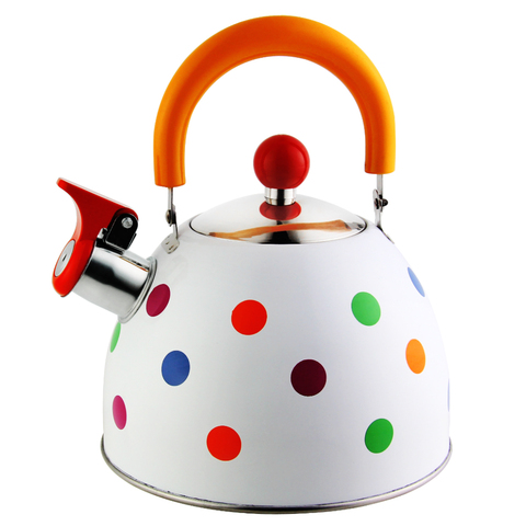 Cute Colorful Water Kettle 2.5l Folded Handle Stainless Steel Whistling Kettle GS04102 ► Photo 1/6