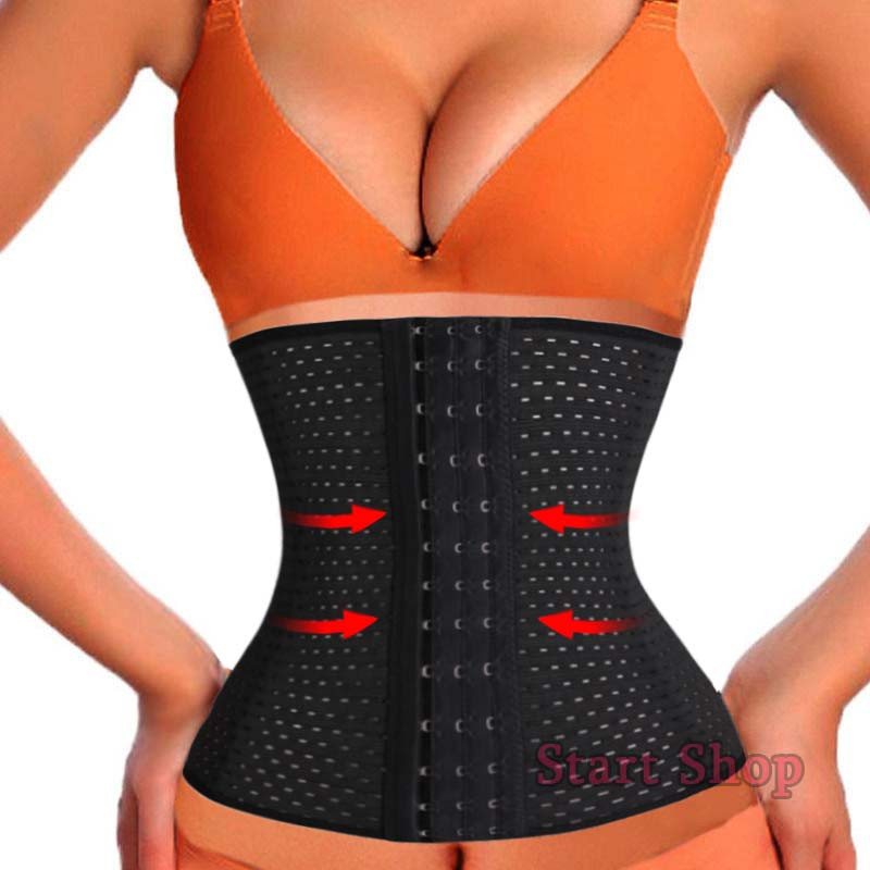 Women Latex Waist Trainer Body Shaper Corsets with Zipper Cincher Corset  Top Slimming Belt Black Shapers Shapewear Plus Size