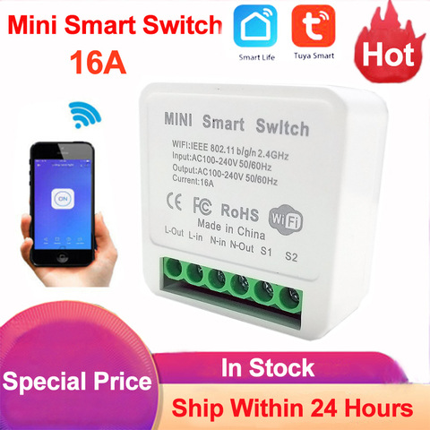 16a Mini Smart Wifi Diy Switch Supports 2 Way - 16a Mini Smart