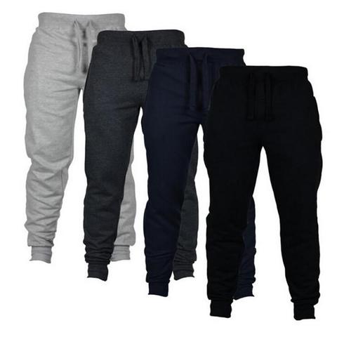 Men Jogger Solid Color Drawstring Plush Thick Warm Pants Sweatpants Trousers Casual Sports Pants Slim ► Photo 1/6