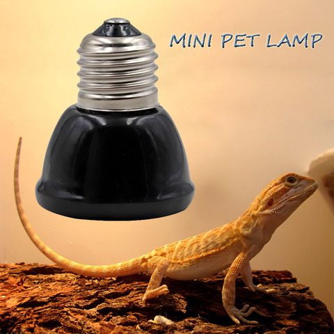 Mini Black Pet Heating lamp Infrared Ceramic Emitter Heat Light Bulb Pet Brooder Chickens Reptile Lamp 25/50/ 75/100W ► Photo 1/6