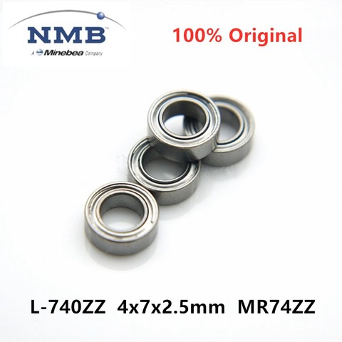 50pcs original NMB Minebea  L-740ZZ 4x7x2.5mm MR74ZZ ABEC-5 high speed miniature deep groove ball bearing 4*7*2.5 ► Photo 1/3